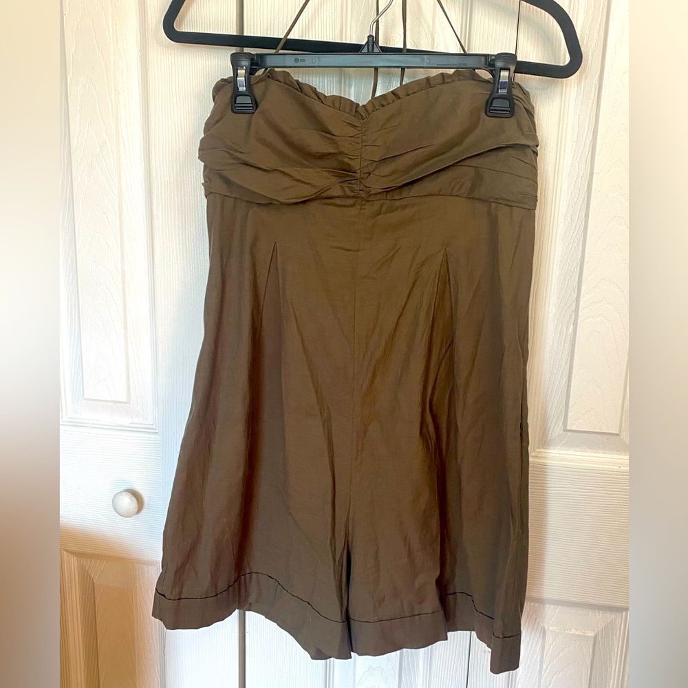 Alice & Olivia Camo Green Halter Romper